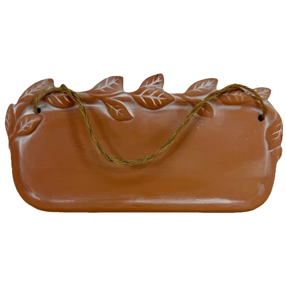 Provo Craft Terracotta Leaf Wall Sign Rustic Fall Decor 10.5x5.5 EUC‎